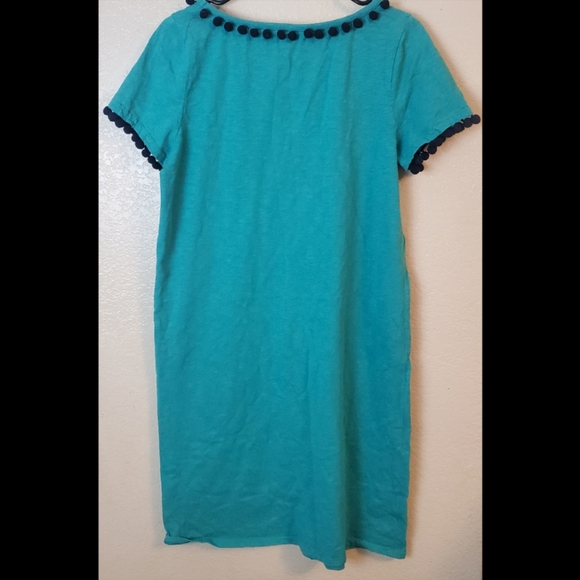 Boden Bridget Blue Pom Pom Jersey Boho Dress - Picture 6 of 8